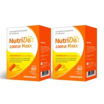 Kit 02 NutriDe Vitamina D 2000 UI com 60 Capsulas Maxinutri