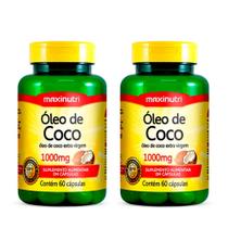 Kit 02 Óleo De Coco Extra Virgem 60 Caps 1000Mg Maxinutri