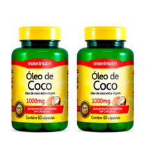 Kit 02 Oleo de Coco Extra Virgem 60 Capsulas 1000mg Loja Maxinutri Kit 02 Oleo de Coco Extra Virgem 60 Capsulas 1000mg Loja Maxinutri
