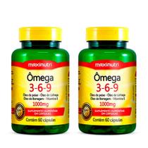 Kit 02 Ômega Triplo 3-6-9 1000mg 60 Cápsulas Maxinutri Kit 02 Ômega Triplo 3-6-9 1000mg 60 Cápsulas Maxinutri