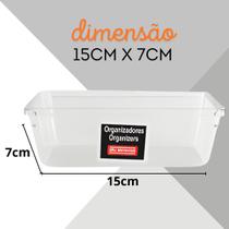 Kit 02 Organizador Multiuso Gavetas Acrílico Transparente Diversos Ambientes
