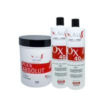 Kit 02 Oxidante 40 Volumes + Pó Descolorante Plex Absolut Linda & Única