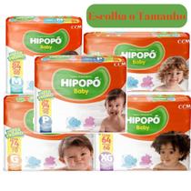 Kit 02 Pacotes Fralda Descartável Hipopo Baby