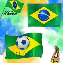 Kit 02 Painel Mural Bandeira Brasil Futebol Copa Do Mundo