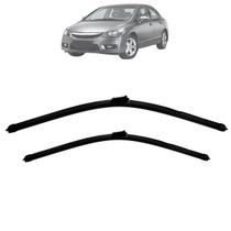 Kit 02 Palheta Dianteira Silicone Especifica Civic 2007 2008 2009 Até 2011
