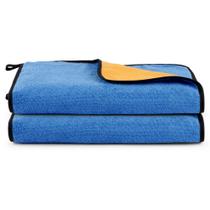 Kit 02 Panos Flanela E Microfibra Dupla Face Toalha Para Limpeza Em Geral Casa Carro Moto