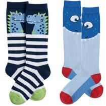 Kit 02 Pares de Meia Infantil Menino Kids Cano Longo