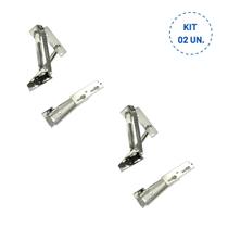 Kit 02 Pares Dobradiça Lift Níquel Fácil Aplicação