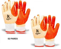 Kit 02 pares luva emborrachada anticorte orange flex kalipso ca 20.858 tam xg Kit 02 pares luva emborrachada anticorte orange flex kalipso ca 20.858 tam xg