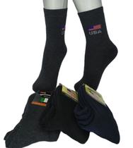 Kit 02 pares Meia Adulto Super Quente Frio Peluciada Interna Calça 39 a 43