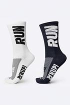 Kit 02 Pares Meia Corrida HUPI Run Preto e Branco Kit 02 Pares Meia Corrida HUPI Run Preto e Branco