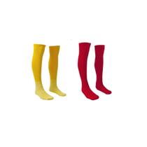 Kit 02 Pares Meião Futebol Adulto Profissional Cano Alto Longo Original Em Algodão Atoalhado Cores Sortidas