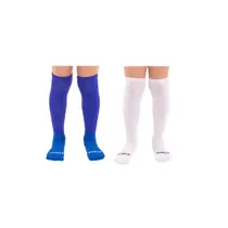 Kit 02 Pares Meião Futebol Futsal Infantil Juvenil Bebe Cano Longo Cores Sortidas Atoalhado Em Algodão