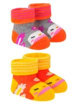 Kit 02 Pares Meias Pantufa PASSARINHO para Bebê Recém Nascido Kit 02 Pares Meias Pantufa PASSARINHO para Bebê Recém Nascido