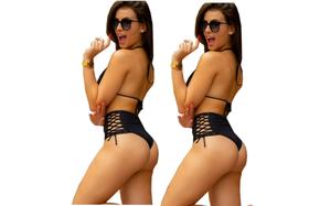 Kit 02 Parte Baixo Biquíni Hot Pants Lateral C/ Tiras Kit 02 Parte Baixo Biquíni Hot Pants Lateral C/ Tiras