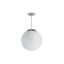 Kit 02 Pendente Lustre Globo De Vidro 20x20 Leitoso