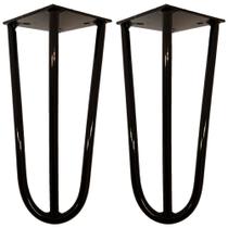 Kit 02 Pés de Ferro Aço Hairpin Legs 15 cm Preto A01 Sofá Móveis Mesa - Inoviza Kit 02 Pés de Ferro Aço Hairpin Legs 15 cm Preto A01 Sofá Móveis Mesa - Inoviza