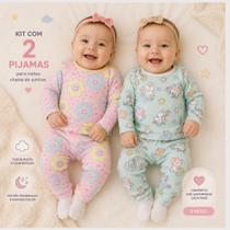 Kit 02 pijamas premium alta qualidade bebê Menino/Menina Estampas Sortidas