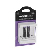 Kit 02 Pilhas Recarregáveis Aaa + Carregador 1000mah - Avant