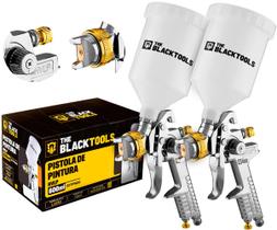 Kit 02 Pistolas De Pintura Hvlp Aluminio 600ml Gravidade Kit 02 Pistolas De Pintura Hvlp Aluminio 600ml Gravidade