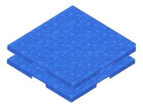 Kit 02 Placas Magneticas Azul para Blocos de Montar Infantil Educativo Minecraft semelhante
