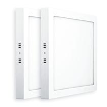 Kit 02 Plafon Painel LED Sobrepor Quadrado 16x16cm 12W 6000K
