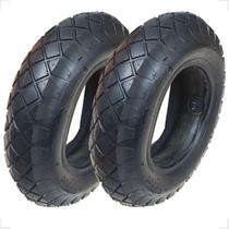 Kit 02 pneus 4.00-8 carga 4 lonas c/ camara inclusa boartyre - 3036b