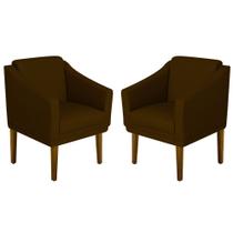 Kit 02 Poltrona Cadeira Decorativa Confortável Gran Diego Para Sala Quarto Decoração - Império Móveis
