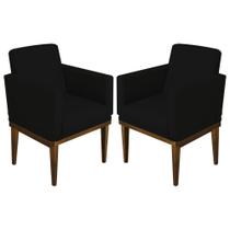 Kit 02 Poltrona Cadeira Decorativa Confortável Para Sala Quarto Decoração Luis Xv