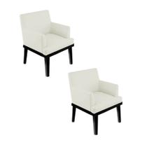 Kit 02 Poltrona Cadeira Decorativa Vitória Pés Madeira Sala de Estar Recepção Escritório Consultório Suede Bege - Damaffê Móveis Kit 02 Poltrona Cadeira Decorativa Vitória Pés Madeira Sala de Estar Recepção Escritório Consultório Suede Bege - Damaffê Móveis