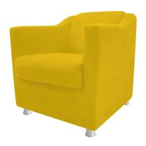 kit 02 Poltrona Cadeira Decorativas Babel Corano Amarelo - KDAcanto Móveis