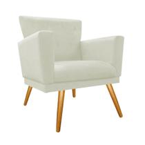 Kit 02 Poltrona Cadeira Mind Decorativa Recepção Sala De Estar Tecido Sintético Bege - KDAcanto Móveis Kit 02 Poltrona Cadeira Mind Decorativa Recepção Sala De Estar Tecido Sintético Bege - KDAcanto Móveis