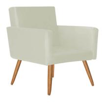 Kit 02 Poltrona Cadeira Nina Decorativa Recepção Sala De Estar Suede Bege - KDAcanto Móveis Kit 02 Poltrona Cadeira Nina Decorativa Recepção Sala De Estar Suede Bege - KDAcanto Móveis