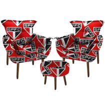 KIT 02 Poltrona Decorativa Perola + Puff Redondo - Beatriz Decor