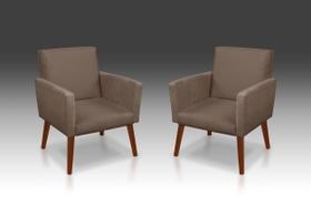 Kit 02 poltrona nina suede capucino- modena decor Kit 02 poltrona nina suede capucino- modena decor