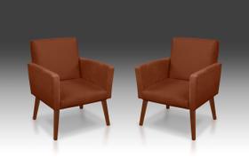 Kit 02 poltrona Nina suede terracota -Modena Decor Kit 02 poltrona Nina suede terracota -Modena Decor