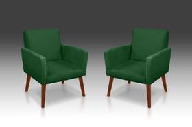 Kit 02 Poltrona Nina suede Verde- Modena Decor Kit 02 Poltrona Nina suede Verde- Modena Decor