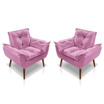 Kit 02 Poltrona Opala Decorativa 4 almofadas 40 x 40