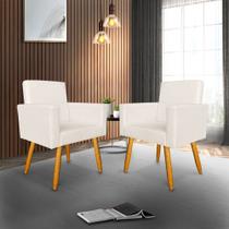 kit 02 Poltrona para Salão de Beleza Nina Pés Palito Suede