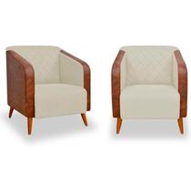 Kit 02 Poltronas Cadeira Decorativa Sala Estar Silmara Compose - Montanaris Decor Kit 02 Poltronas Cadeira Decorativa Sala Estar Silmara Compose - Montanaris Decor