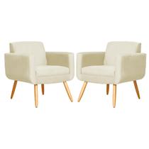 Kit 02 Poltronas Cristal Requinte Suede Cores - S.A Móveis