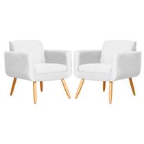 Kit 02 Poltronas Cristal Requinte Suede Cores - S.A Móveis