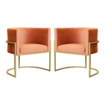 Kit 02 Poltronas Decorativa Luana Luxo Veludo Cores - DS Estofados