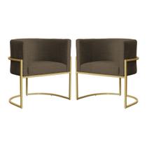 Kit 02 Poltronas Decorativa Luana Luxo Veludo Cores - S.A Móveis