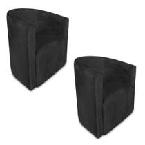 Kit 02 Poltronas Decorativa Lyon Veludo Preto - Pallazio Kit 02 Poltronas Decorativa Lyon Veludo Preto - Pallazio