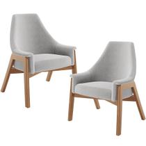 Kit 02 Poltronas Decorativa Para Sala de Estar Sakura L02 Bouclê Cinza - Lyam Decor Kit 02 Poltronas Decorativa Para Sala de Estar Sakura L02 Bouclê Cinza - Lyam Decor