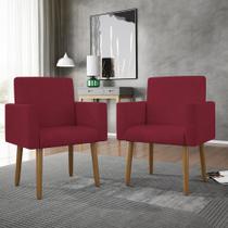 Kit 02 Poltronas Decorativa Sala Oferta Marsala