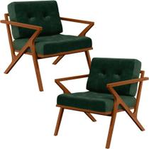 Kit 02 Poltronas Decorativas Com Cintas De Corano Laís B04 Facto Verde Musgo - Lyam Decor Kit 02 Poltronas Decorativas Com Cintas De Corano Laís B04 Facto Verde Musgo - Lyam Decor