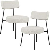 Kit 02 Poltronas Decorativas Para Sala De Estar Base Fixa Londres L02 Bouclê Cru - Lyam Kit 02 Poltronas Decorativas Para Sala De Estar Base Fixa Londres L02 Bouclê Cru - Lyam