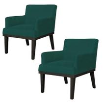 Kit 02 Poltronas Decorativas Para Sala de Estar e Recepção Beatriz W01 Verde Musgo - Lyam Decor Kit 02 Poltronas Decorativas Para Sala de Estar e Recepção Beatriz W01 Verde Musgo - Lyam Decor